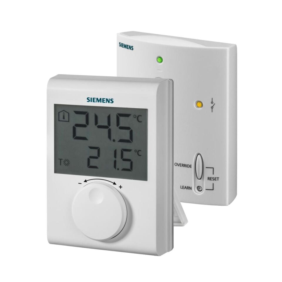 Siemens RDH100 Elektronik Oda Termostatı (Kablolu / Kablosuz Set) RDH100RF/SET · kablosuz set, 433 MHz