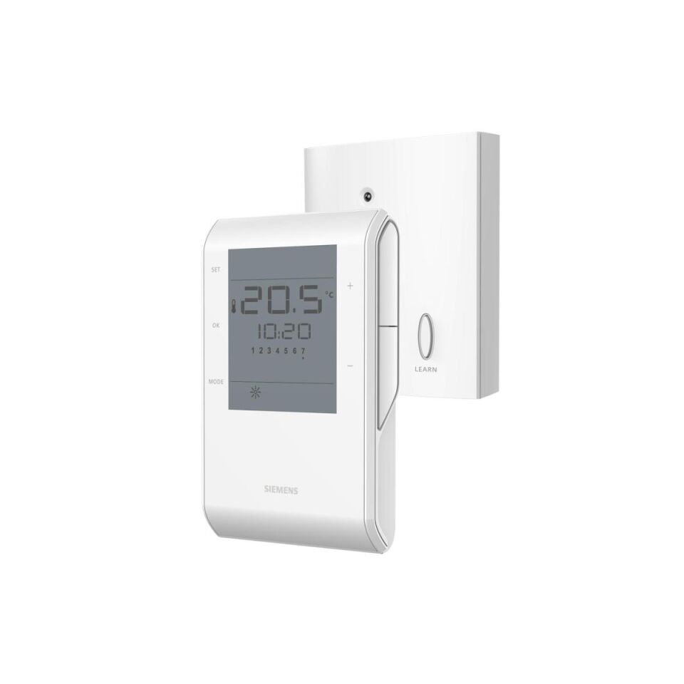 Siemens RDE Serisi Programlanabilir Dijital Oda Termostatı RDE50.1RF/SET · kablosuz set, 7 günlük program