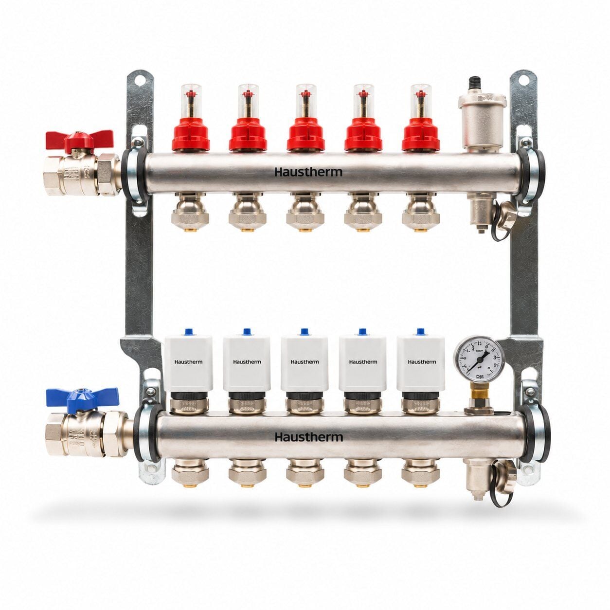 HausTherm Debi Ayarlı Kollektör Seti - Manifold Seti - Paslanmaz Çelik 5'li