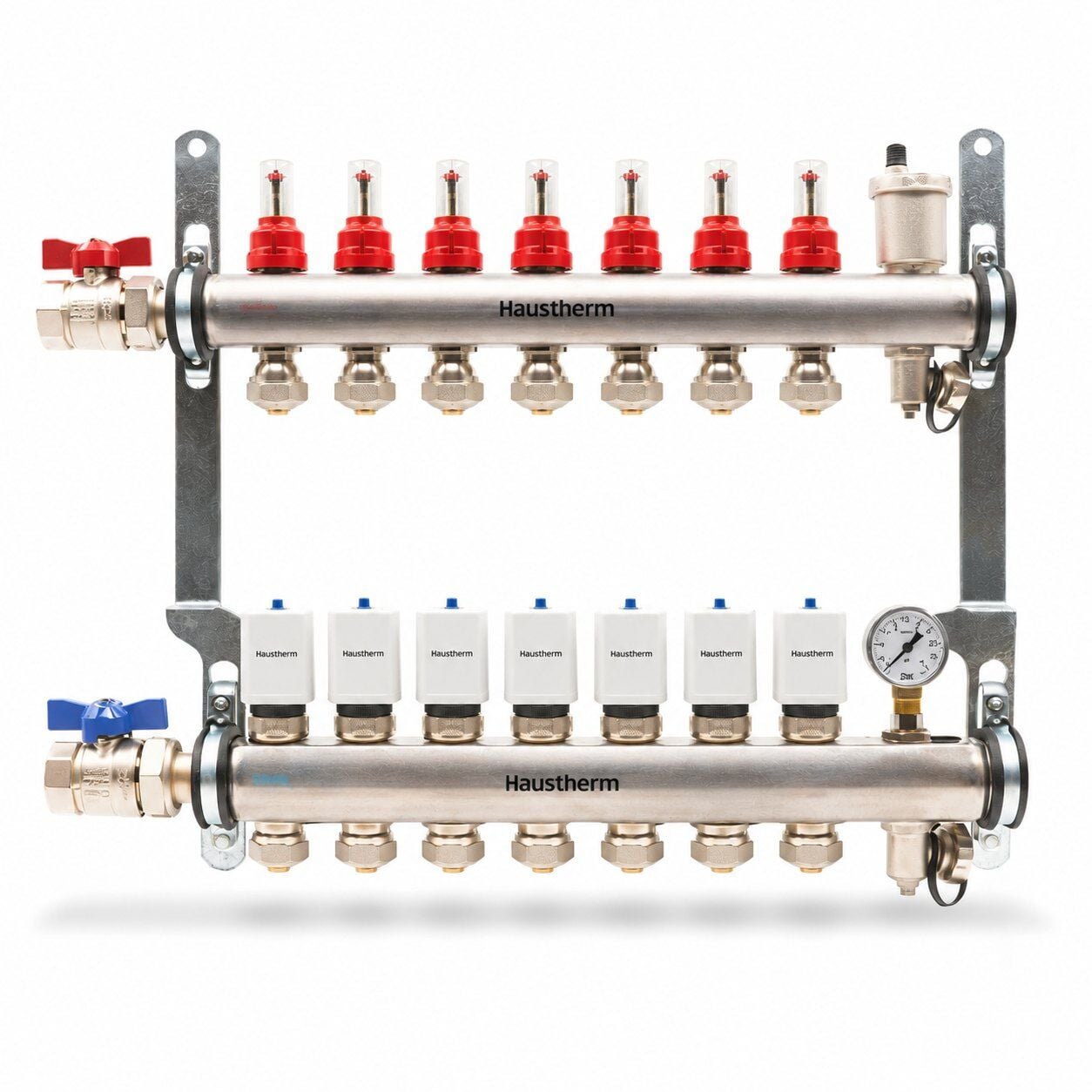 HausTherm Debi Ayarlı Kollektör Seti - Manifold Seti - Paslanmaz Çelik 7'li